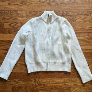Stitches and Stripes Full Zip Sweater, Size Small